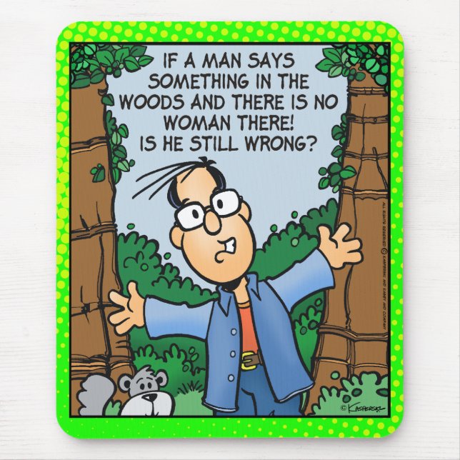 Alfombrilla De Ratón Hombre en Woods (Frente)