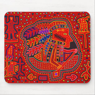 Alfombrilla De Ratón Hombre indio kuna en canoa