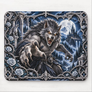 Alfombrilla De Ratón Hombre lobo, Monstruo de corte de papel
