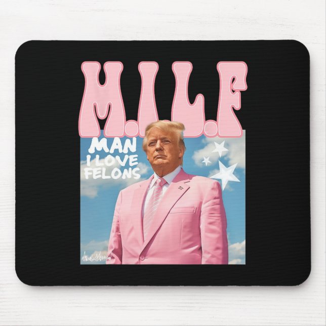 Alfombrilla De Ratón Hombre, Me Encantan Los Felones... Divertido Trump (Frente)