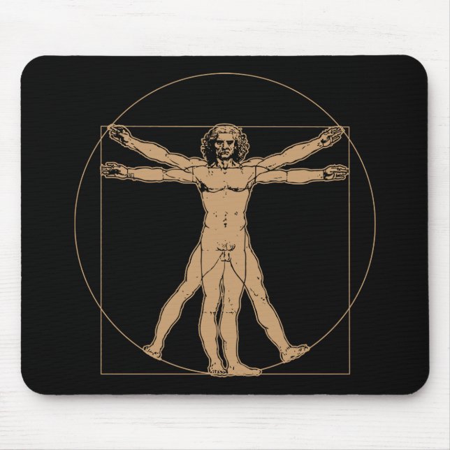 Alfombrilla De Ratón Hombre Mousepad de da Vinci Vitruvian (Frente)