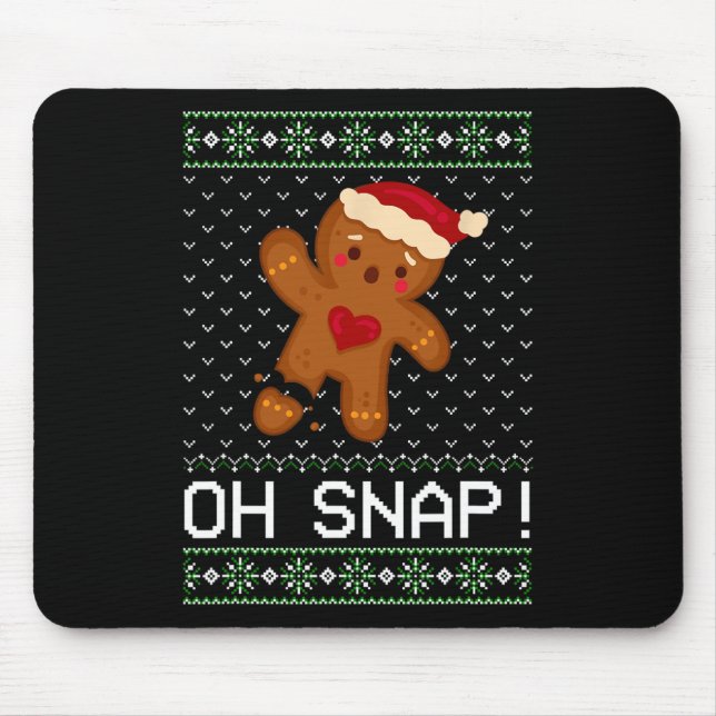 Alfombrilla De Ratón Hombre Oh Navidades Snap Cookie (Frente)