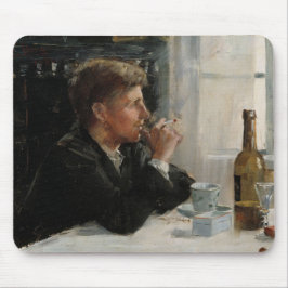 Alfombrilla De Ratón Hombre sentado perdido en la mesa