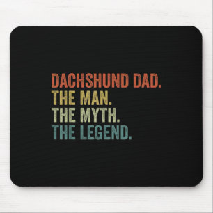 Alfombrilla De Ratón Hombre Vintage Dog Dad Man Myrit Legend Shirt, Dac