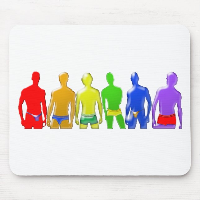 Alfombrilla De Ratón Hombres arcoiris (Frente)