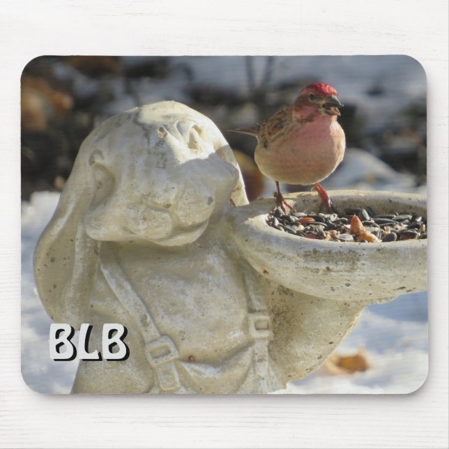 Alfombrilla De Ratón Hombres Casa Finch sus iniciales Mouse Pad (Frente)