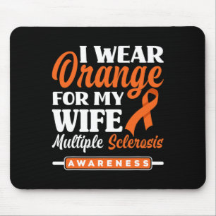 Alfombrilla De Ratón Hombres Con Los Que Uso Naranja Para Mi Esclerosis