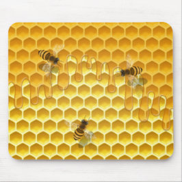 Alfombrilla De Ratón Hombres dorados con Personalizable de abejas peque