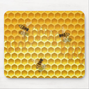 Alfombrilla De Ratón Hombres dorados con Personalizable de abejas peque