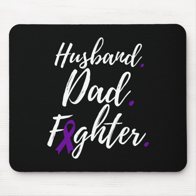 Alfombrilla De Ratón Hombres Husbyand Dad luchan contra el cáncer de pá (Frente)