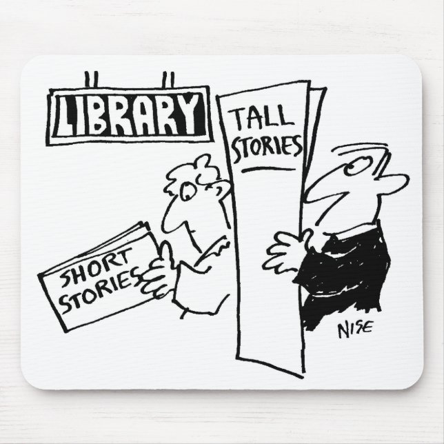 Alfombrilla De Ratón Hombres leyendo libros en una biblioteca (Frente)