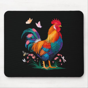 Alfombrilla De Ratón Hombres Mujeres Divertidos Pollo Gallo Amantes De