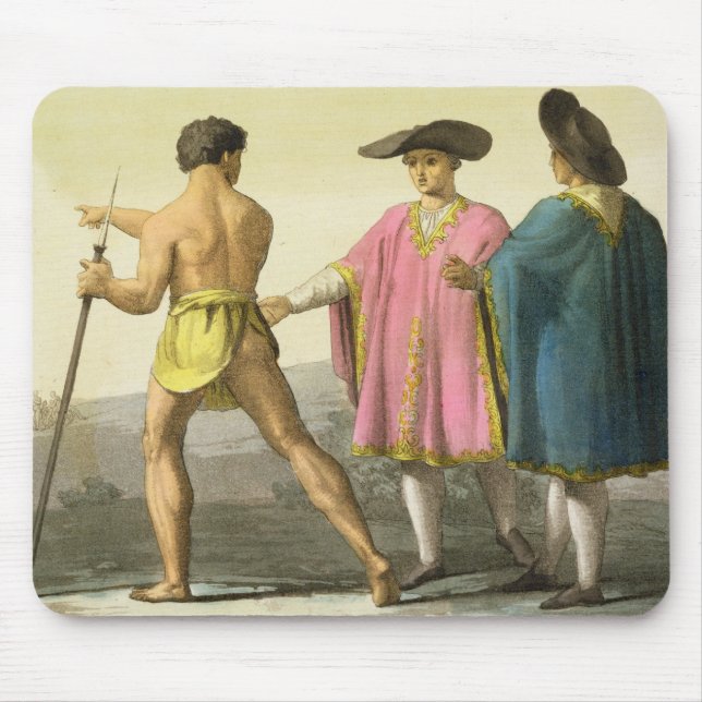 Alfombrilla De Ratón Hombres que llevan los ponchos ceremoniales en (Frente)