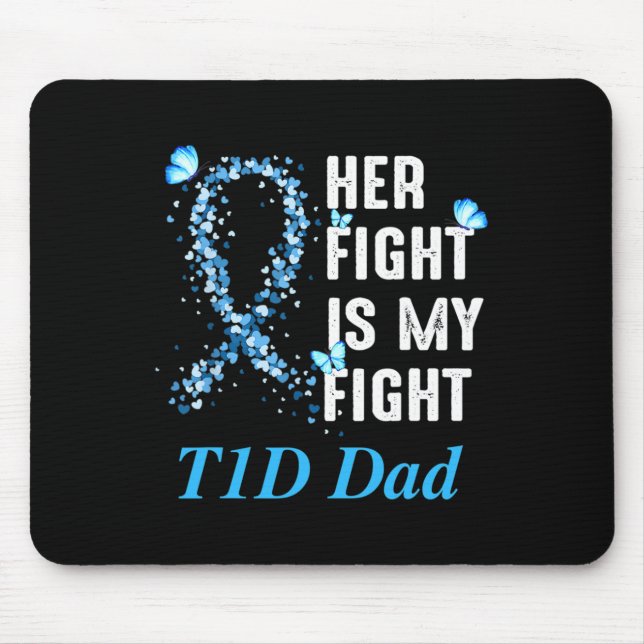 Alfombrilla De Ratón Hombres, su lucha es mi lucha contra la diabetes t (Frente)