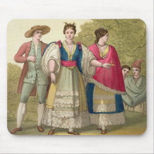 Alfombrilla De Ratón Hombres y mujeres peruanos en el traje tradicional