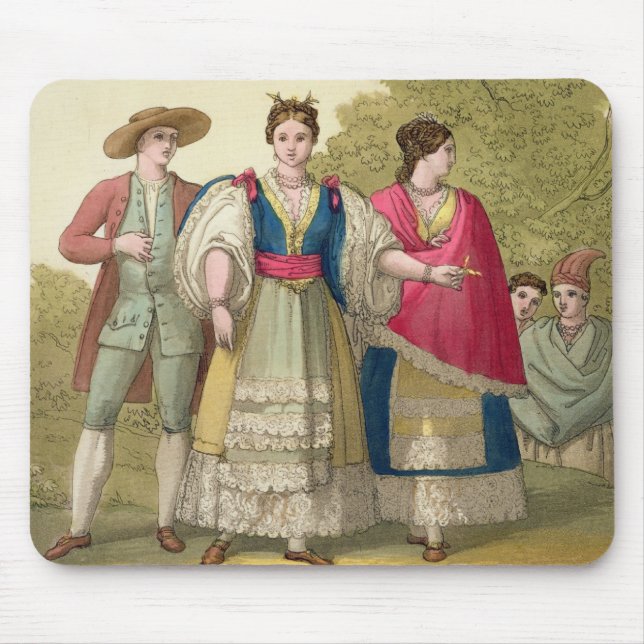 Alfombrilla De Ratón Hombres y mujeres peruanos en el traje tradicional (Frente)