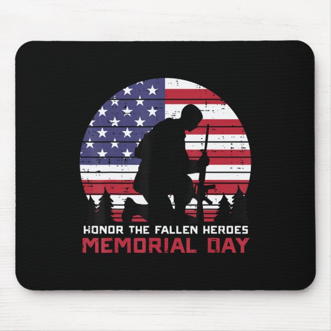 Alfombrilla De Ratón Homenaje al Héroes Caídos Día Conmemorativo Hombre (Frente)