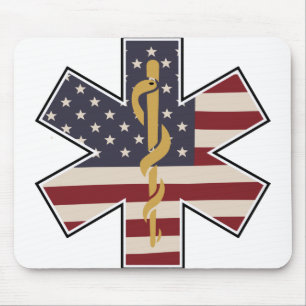 Alfombrilla De Ratón Homenaje de trabajador médico de emergencia Bander