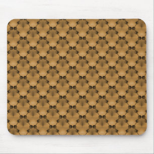 Alfombrilla De Ratón Honey Caramel Brown Retro Funk Circles Mousepad