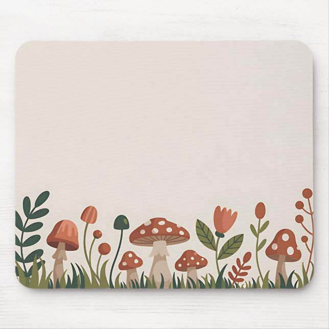 Alfombrilla De Ratón Hongos acogedores del bosque (Frente)