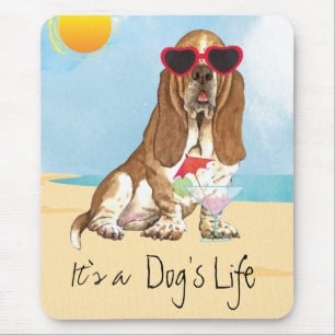 Alfombrilla De Ratón Hongro basset de verano