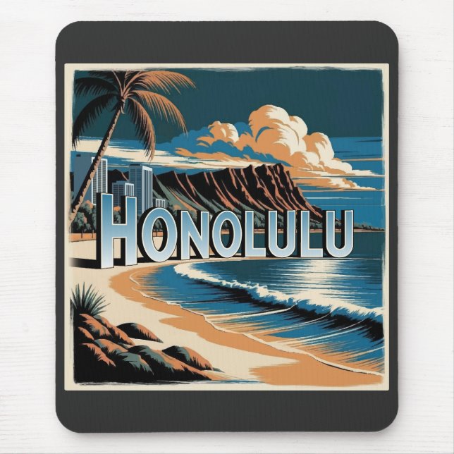 Alfombrilla De Ratón Honolulu O’aho Hawaii (Frente)
