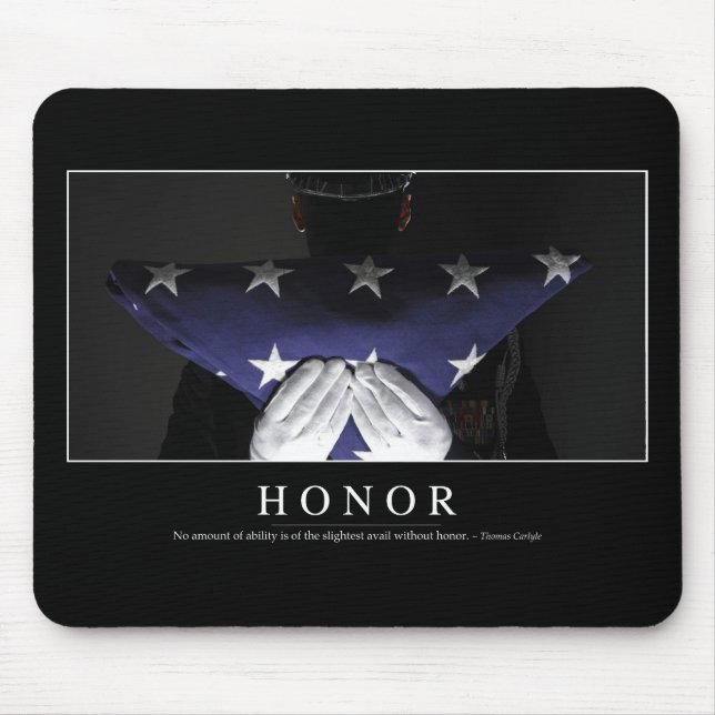 Alfombrilla De Ratón Honor: Cita Inspiradora (Frente)