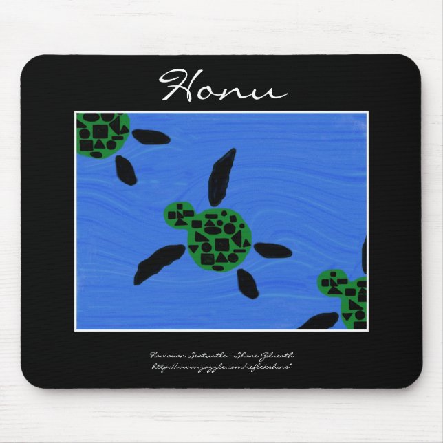 Alfombrilla De Ratón Honu Seaturtle hawaiano Mousepad (Frente)