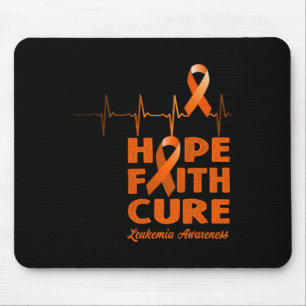 Alfombrilla De Ratón Hope Faith Cure - Conciencia sobre la leucemia