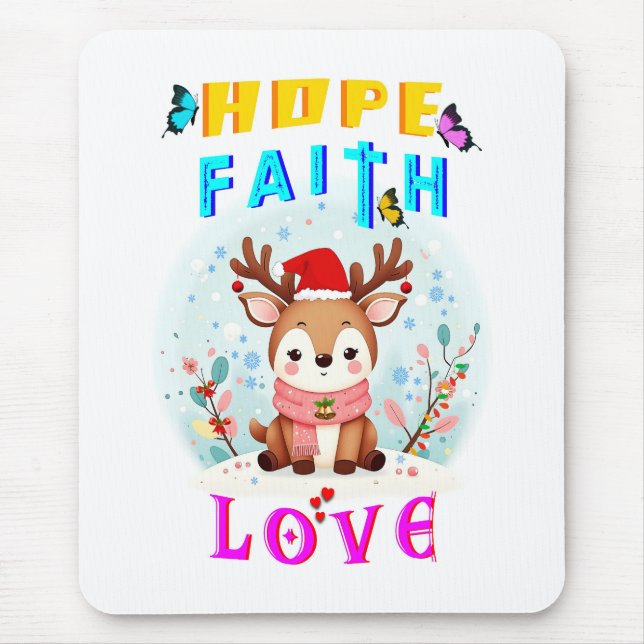 Alfombrilla De Ratón Hope Faith Love (Frente)