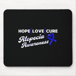Alfombrilla De Ratón Hope Love Cure Support Alopecia Awareness Ribbon