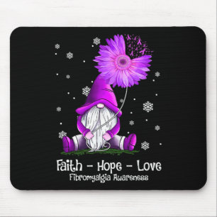 Alfombrilla De Ratón Hope Love Gnome Sunflower Fibromialgia Conciencia