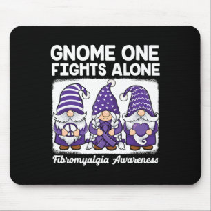 Alfombrilla De Ratón Hope Love Gnomes Purple Ribbon Fibromialgia Awaren
