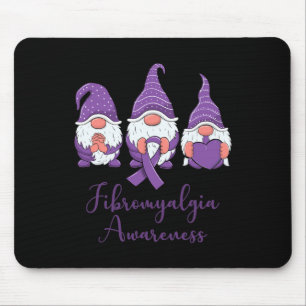 Alfombrilla De Ratón Hope Love Gnomes Purple Ribbon Fibromialgia Awaren