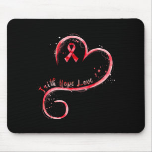 Alfombrilla De Ratón Hope Love Red Ribbon Heart Disease