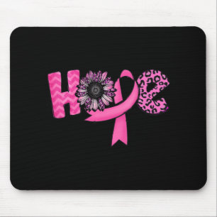 Alfombrilla De Ratón Hope Pink Ribbon Leopard Sunflower Breast Cancer A