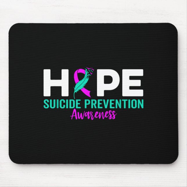 Alfombrilla De Ratón Hope Suicide Prevention Ribbon Depression Suicide  (Frente)