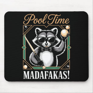 Alfombrilla De Ratón Hora de piscina madafakas mapache divertido jugado