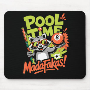 Alfombrilla De Ratón Hora de piscina malditos payaso mapache jugador de