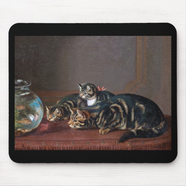 Alfombrilla De Ratón Horatio Henry Couldery , "Gatos por un pecero" (Frente)