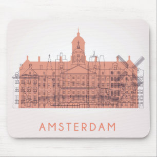Alfombrilla De Ratón Horizonte de Amsterdam, Países Bajos el   de