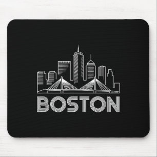 Alfombrilla De Ratón Horizonte de Boston Retro Ciudad Vintage Amantes