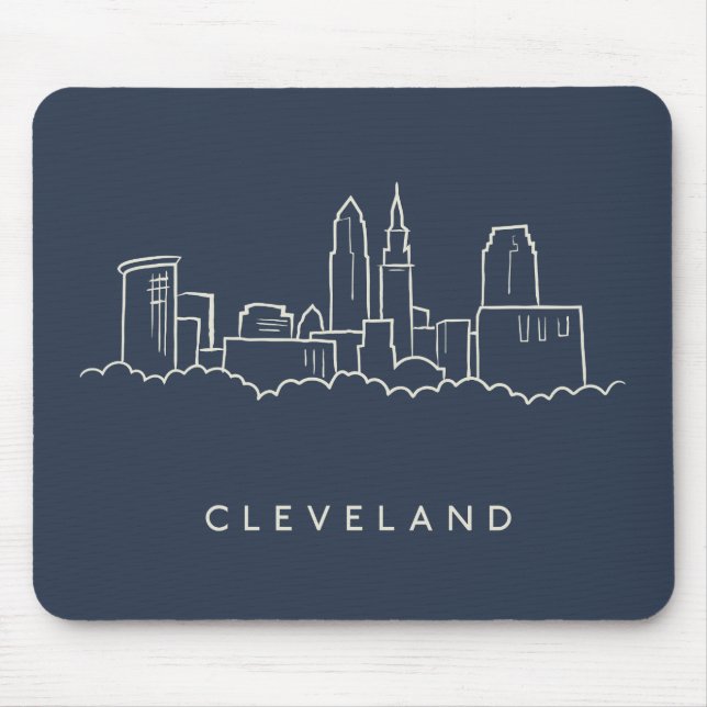 Alfombrilla De Ratón Horizonte de Cleveland Ohio (Frente)