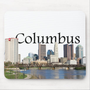 Alfombrilla De Ratón Horizonte de Columbus Ohio con Columbus en el