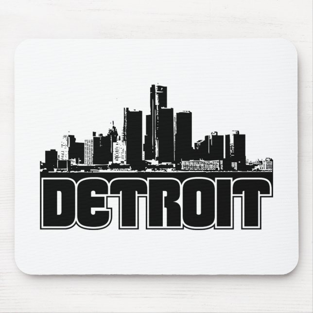 Alfombrilla De Ratón Horizonte de Detroit (Frente)