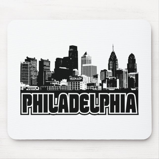 Alfombrilla De Ratón Horizonte de Philadelphia (Frente)