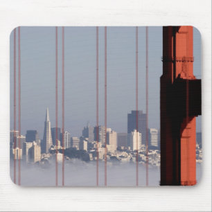 Alfombrilla De Ratón Horizonte de San Francisco del puente del Golden