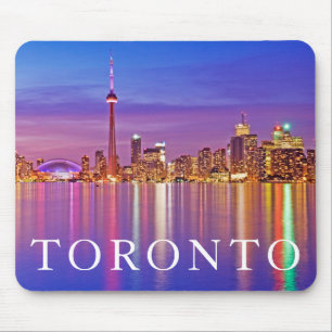 Alfombrilla De Ratón Horizonte de Toronto al anochecer