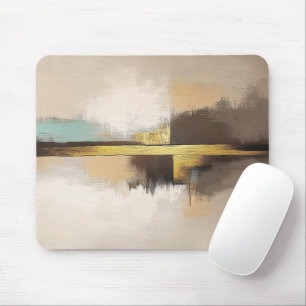 Alfombrilla De Ratón Horizonte Dorado – Paisaje Abstracto Minimalista