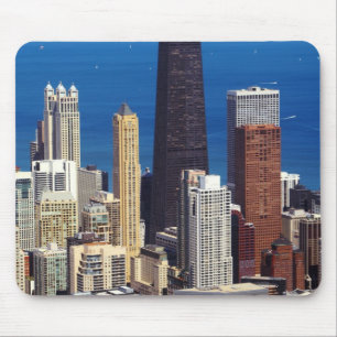 Alfombrilla De Ratón Horizonte y señales de Chicago